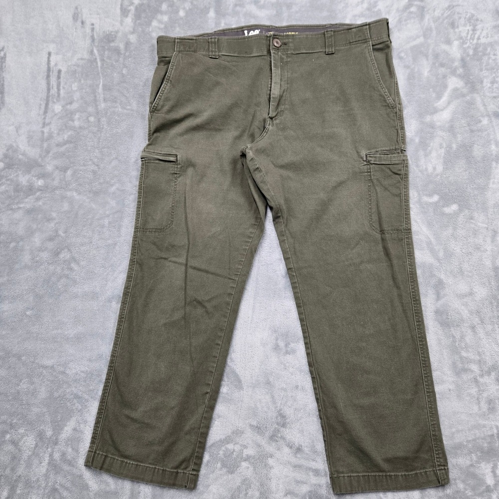 Lee Extreme Motion Regular Straight Cargo Pants Mens 40x29 Olive Green 104271115